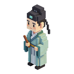 Pixel Art Warrior Icon for Games and Apps