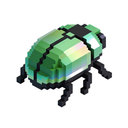 Pixel Beetle Icon for Nature and Digital Art