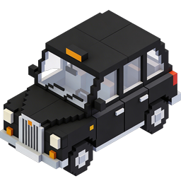 Isometric Pixel Art Bus Icon | Retro Voxel Vehicle