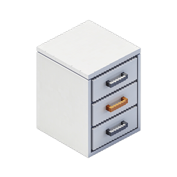 Pixel Art File Cabinet Icon | 3D Isometric Storage