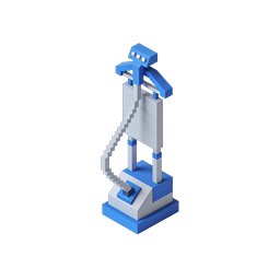 Pixel Fuel Pump 3D Isometric Icon | Blue Gas Station Graphic