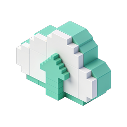 Icône Globe Pixel Isométrique - Design Sphère 3D Voxel