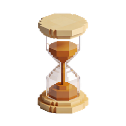 Pixel Style Hourglass Icon for Creative Design
