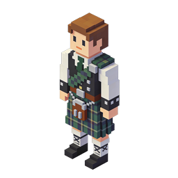 Pixel Kilt Icon - Scottish Traditional Attire