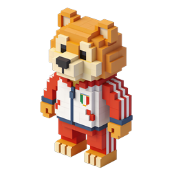 Pixel Lion Mascot Voxel Art Character Icon