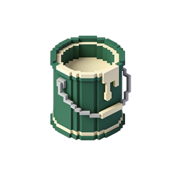 Icône pot de peinture Pixel Art - Style 3D Voxel | Vert