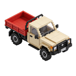 Pickup in Pixel Art - Icona veicolo voxel isometrico