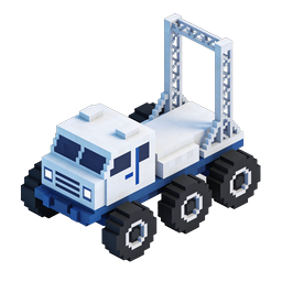 Pixel Art Pickup Truck Voxel 3D Icon
