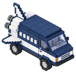 Pixel Art Airplane Icon - Isometric Voxel Style