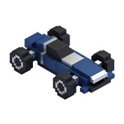 Icona 3D auto da corsa Pixel Voxel | Corse isometriche