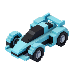 Pixel Race Car Isometric Voxel Icon