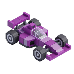 Pixel-Art Rennwagen-Icon - Isometrisches Voxel-Design