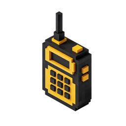 Pixel Radio Icon for Tech and Communication Use