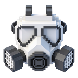 Pixel Art Robot Mascot Character Icon - 3D Isometric