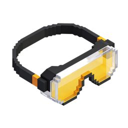 Pixel Safety Goggles Icon - Modern Protective Eyewear