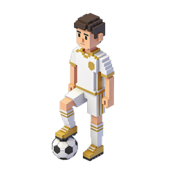 Pixel Soccer Player 3D Isometric Football Icon