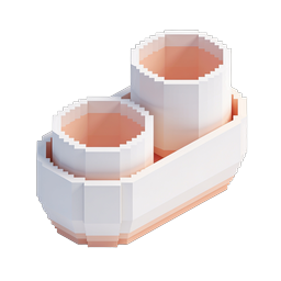 Biểu tượng sofa isometric pixel - Thiết kế nội thất 3D Voxel