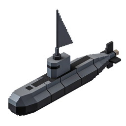 Pixel Submarine Icon for Nautical Themes