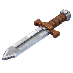 像素剑 Voxel 图标 - 等轴测游戏武器