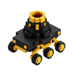 Isometric Pixel Tank Icon | 3D Voxel Military Vehicle