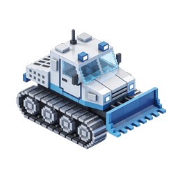Pixel Art Military Tank 3D Isometric Icon