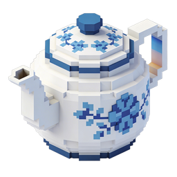 Pixel Teapot Icon for Culinary Projects