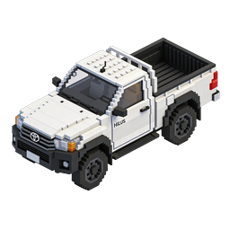 Icona isometrica di Toyota Hilux Pickup Truck in Pixel Art