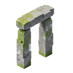 Pixelated Arch Icon for Cultural Themes