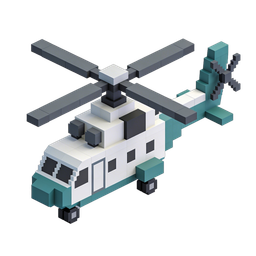 Icona di elicottero pixelato per design moderni