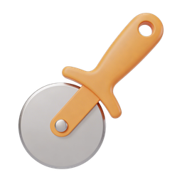 Stylish Pizza Cutter Icon for Culinary Designs