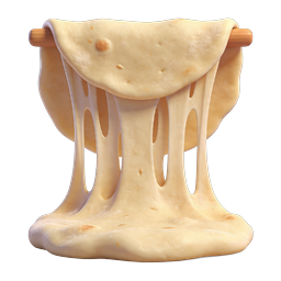 Pizza Dough Rolling Pin Icon - Artisan Baking 3D