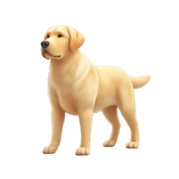Adorable Golden Labrador Dog Icon for Pets and Animals