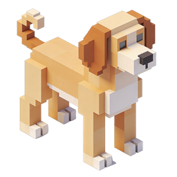 Stilisiertes Pixel-Hund-Icon für moderne Anwendungen