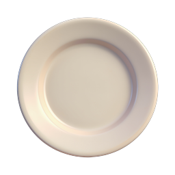 Plain Ceramic Plate Icon for Culinary Designs