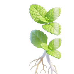 Icona pianta in provetta - Icona 3D di scienza botanica
