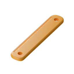 Realistic Plastic Comb Icon - 3D Hair Grooming