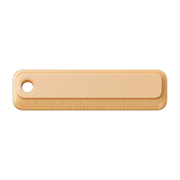 Plastic Ruler Icon - 3D Measurement Tool | Education Icons
