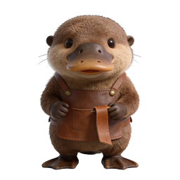 Adorable Platypus Craftsman 3D Character Icon