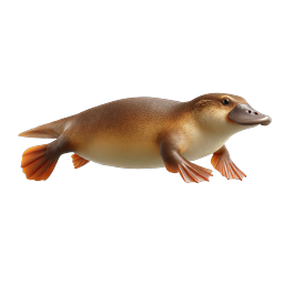 Realistic Platypus Icon - Australian Wildlife Illustration