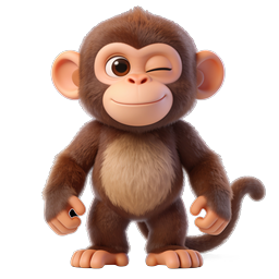 Playful Monkey Icon for Kids and Fun Projects