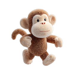 Playful Running Monkey Icon for Kids’ Designs