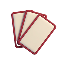 3D Playing Cards Stack Icon | Gaming & Casino