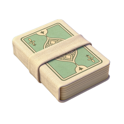Stacked Playing Cards Deck with Rubber Band Icon