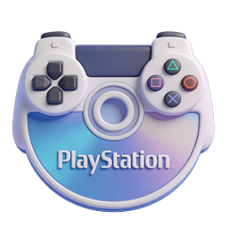 PlayStation Controller Icon - 3D Gaming Gamepad