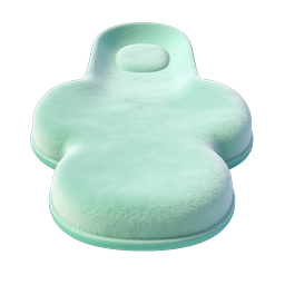 ไอคอนตุ๊กตาหมีขนฟู | สไตล์ดินปั้น 3D สีเขียวมิ้นต์อ่อน