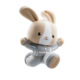 ไอคอนตัวละครกระต่ายตุ๊กตา 3D สุดน่ารัก | ของเล่นน่ารัก