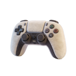 Plush Fuzzy Game Controller Icon - Soft Gaming