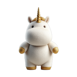 ไอคอนตัวละครยูนิคอร์นตุ๊กตาน่ารัก - เรนเดอร์ 3D