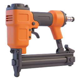 Pneumatic Nail Gun 3D Icon - Construction Tool