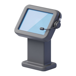 Public Speaking Podium with Microphone Icon | 3D